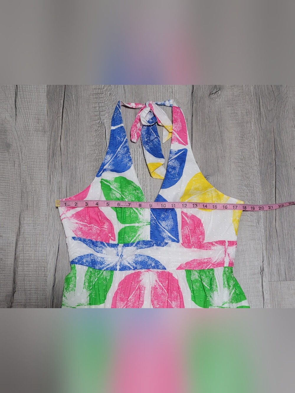 Lilly Pulitzer White Painters Block Maxine Halter Maxi Dress Size 14 - Picture 11 of 13